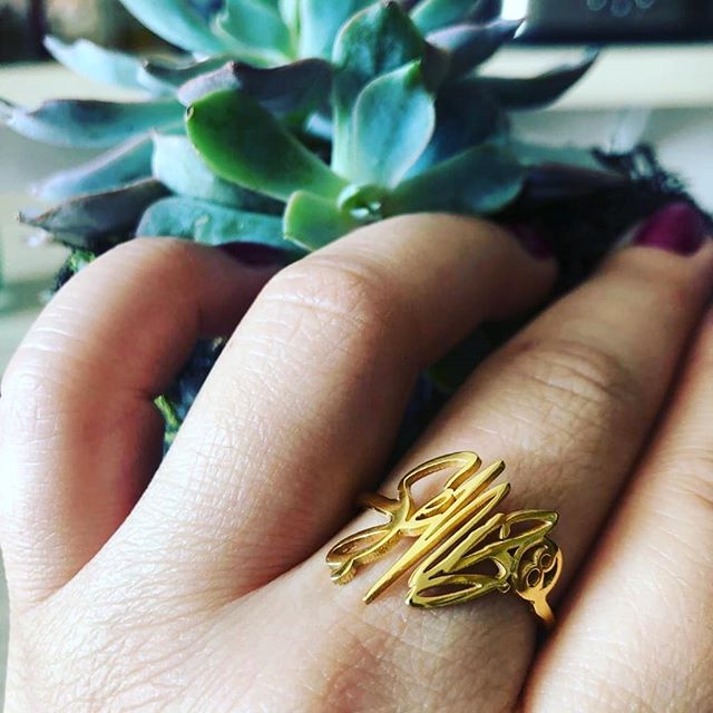 isimli yüzük, isimli El Yazısı  Yüzük | VoVeBoX | Gümüşten Gümüş