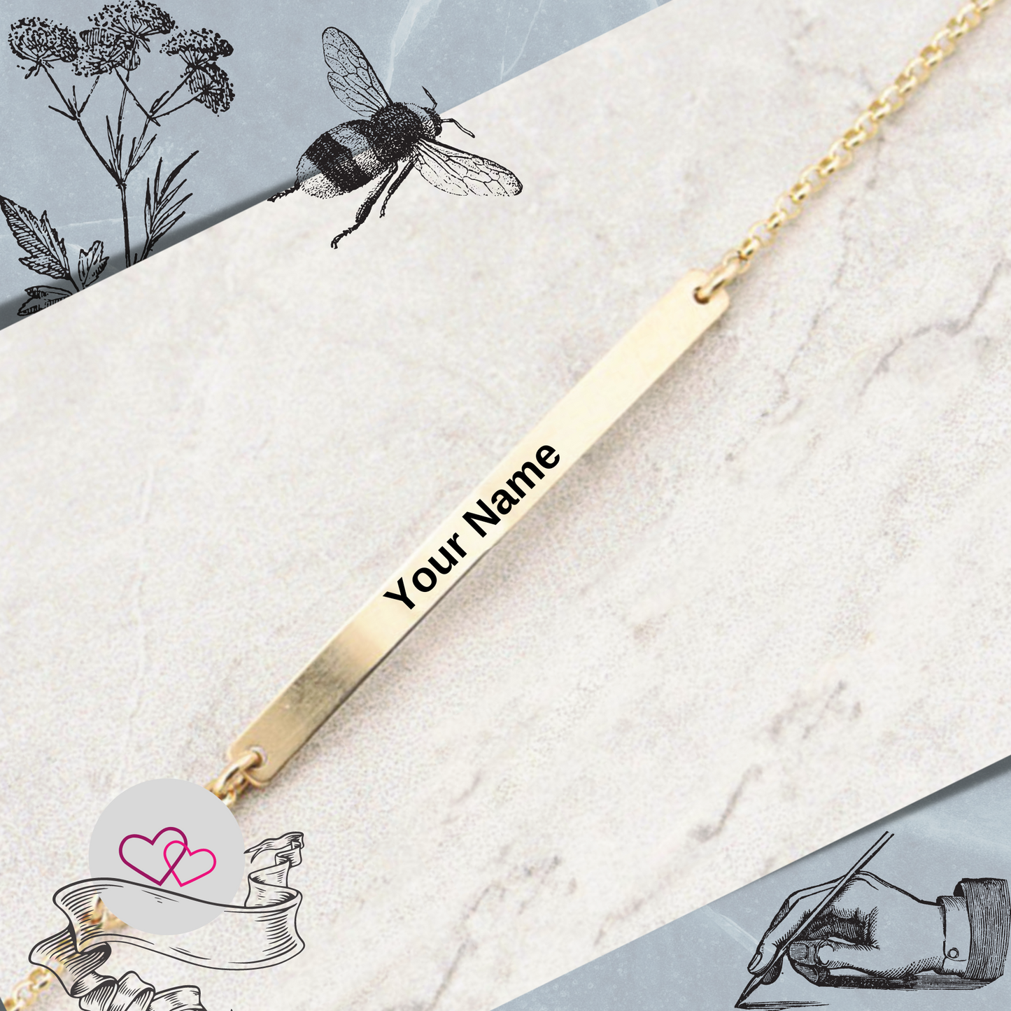 simli Plaka Bileklik, Plaka Bileklik, bar plaka bileklik, gümüş plaka bileklik, anneler günü hediyesi, sevgililer günü hediyesi| VoVeBoX |