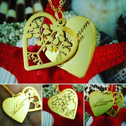 Aile Kolye, Anne Kalbi Aile Kolyesi | VoVeBoX | Gümüşten Gümüş