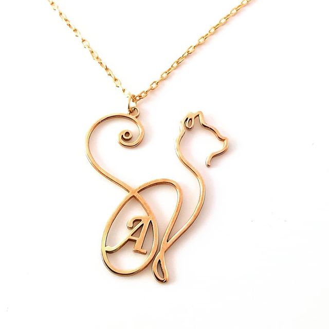 Harfli Kolye, Kedi Kolye | VoVeBoX | Gümüşten Gümüş