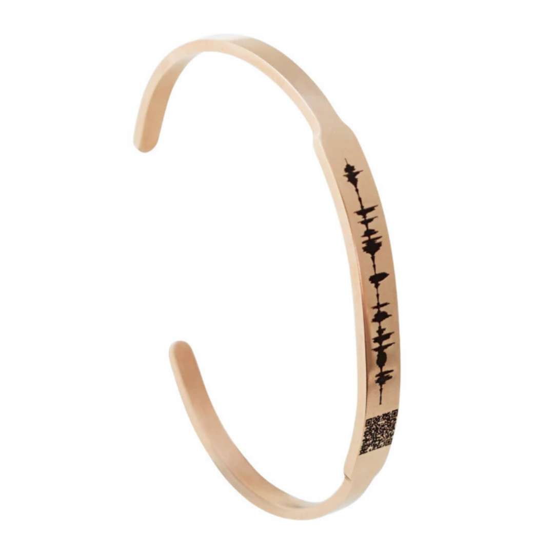 Sesli Takılar, Ses Frekansı Bilezik , QrCode Kare Kodlu Ses Frekansı Bilezik | VoVeBoX | Gümüşten Gümüş