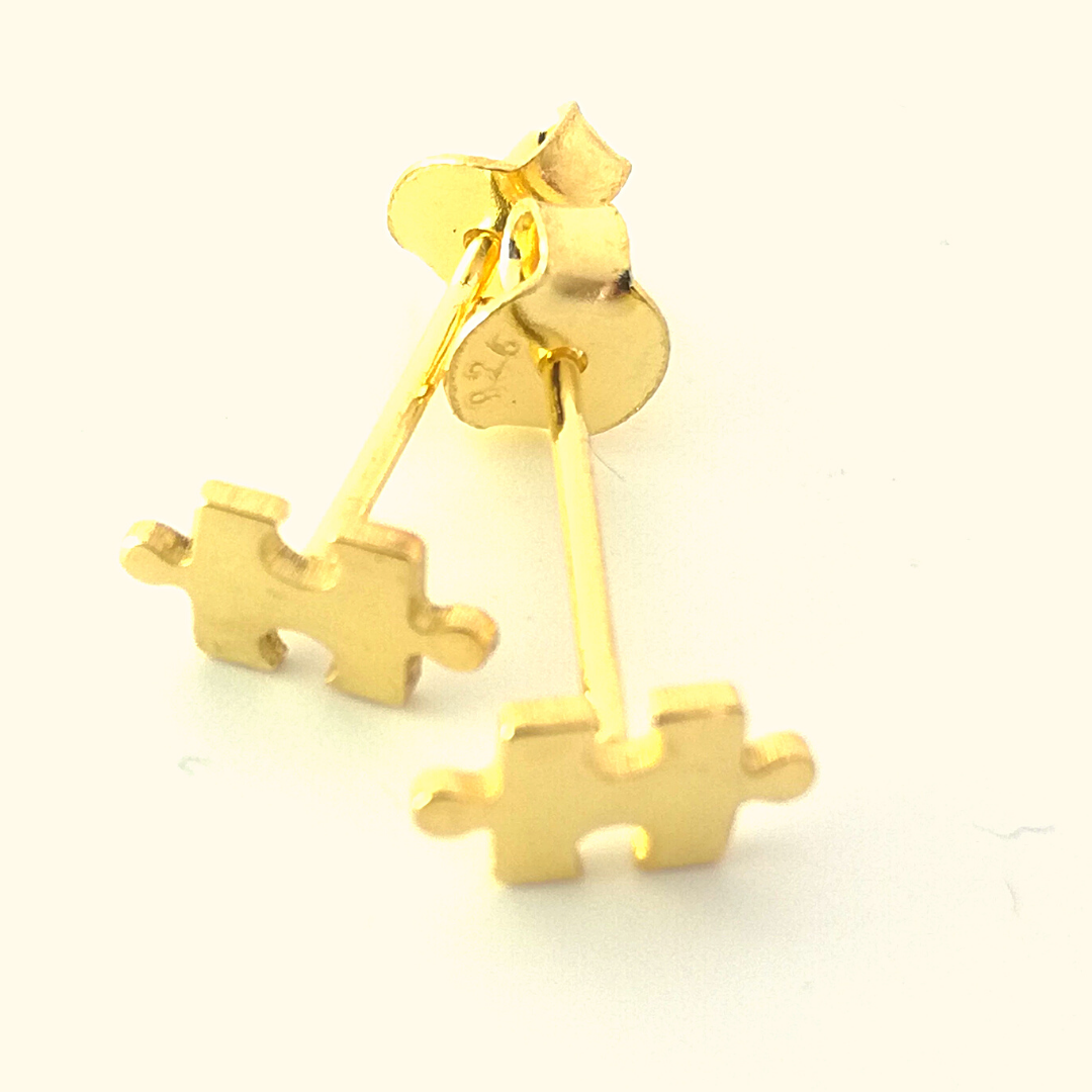 Puzzle Küpe, Minik Küpe , Figür Küpe | VoVeBoX | Gümüşten Gümüş