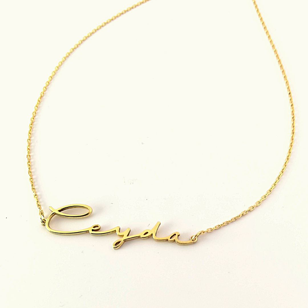 isimli Kolye, altın isim kolye, gümüş isim kolye, el yazısı isim kolye| VoVeBoX | Gümüşten Gümüş