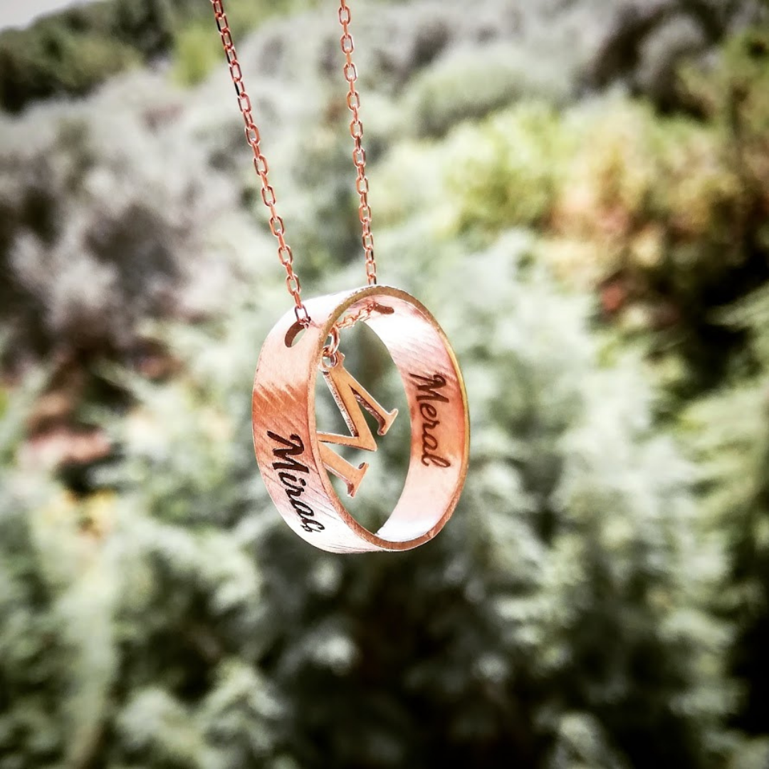 isimli Alyans Kolye, Aile Kolyesi, | VoVeBoX | Gümüşten Gümüş |