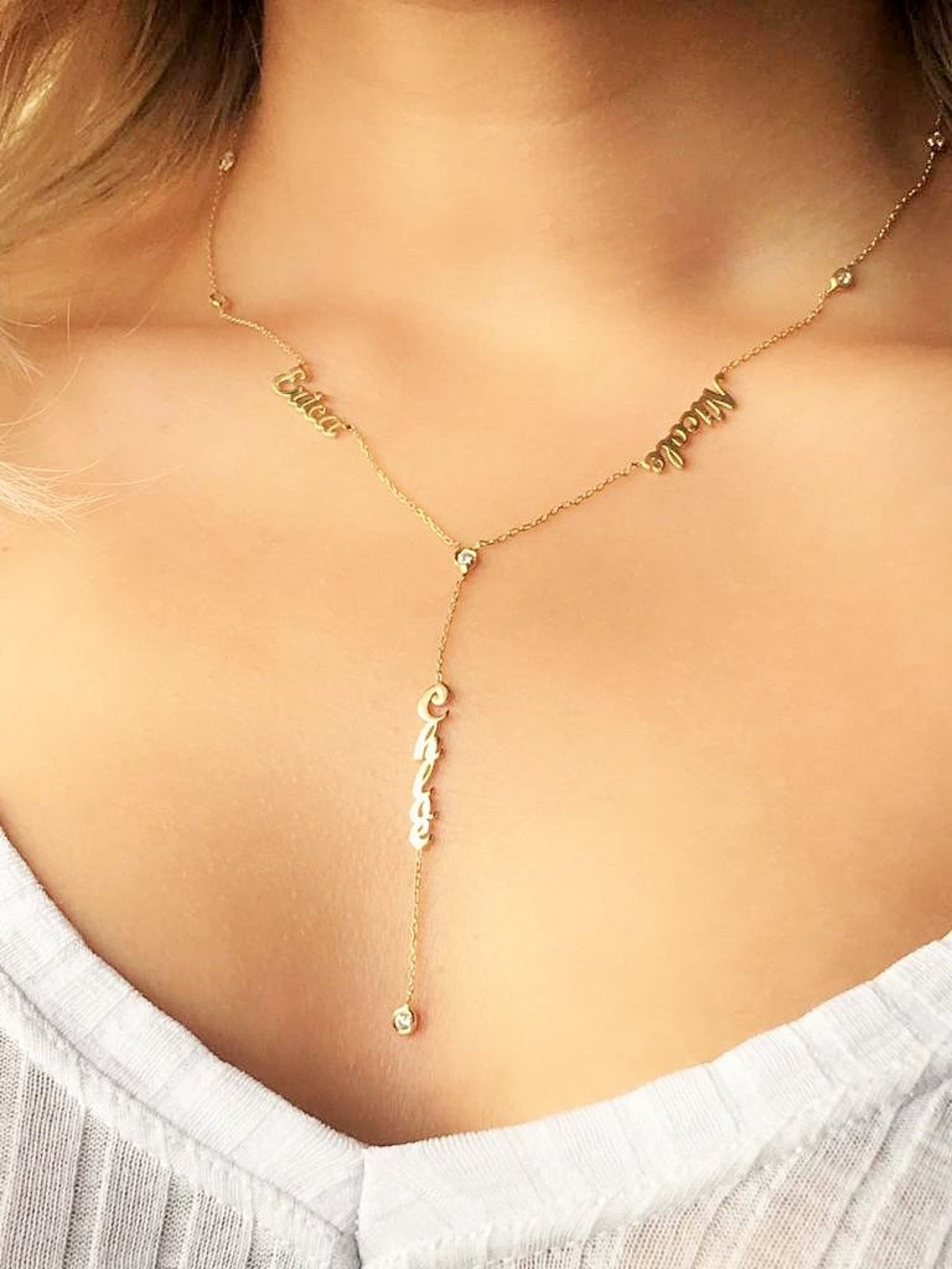 isimli Kolye, Üç İsimli Kolye | VoVeBoX | Gümüşten Gümüş