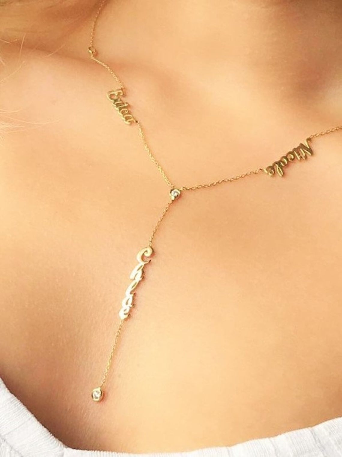 isimli Kolye, Üç İsimli Kolye | VoVeBoX | Gümüşten Gümüş