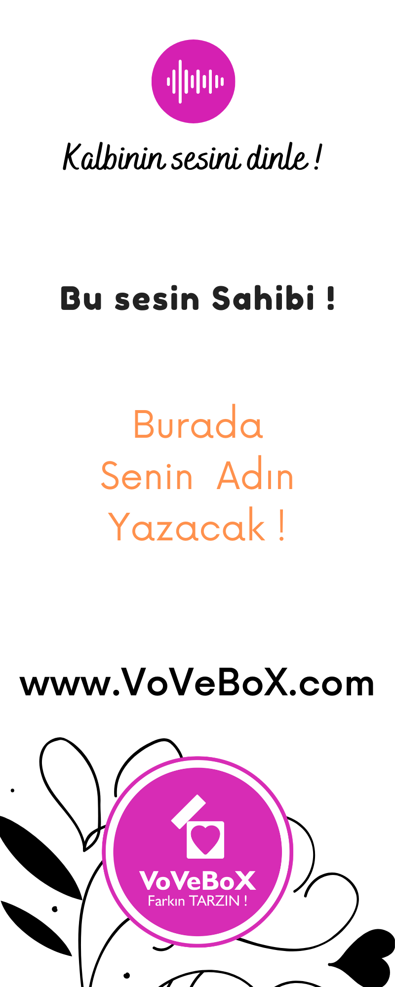 Sesli Takılar, Deri Kordonlu Erkek Ses Bileklik | VoVeBoX | Gümüşten Gümüş