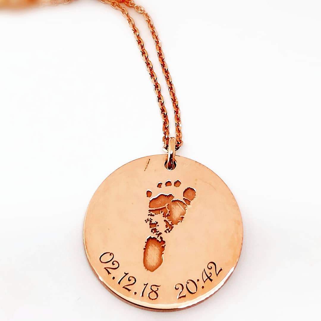 Ayak izi, Ayak izi Kolye | VoVeBoX | Gümüşten Gümüş