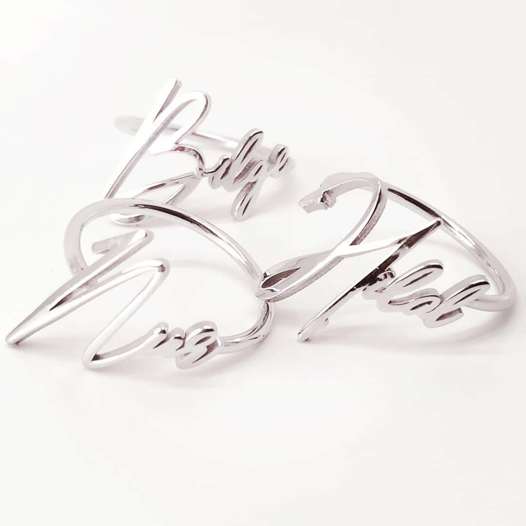 isimli yüzük, isimli El Yazısı  Yüzük | VoVeBoX | Gümüşten Gümüş