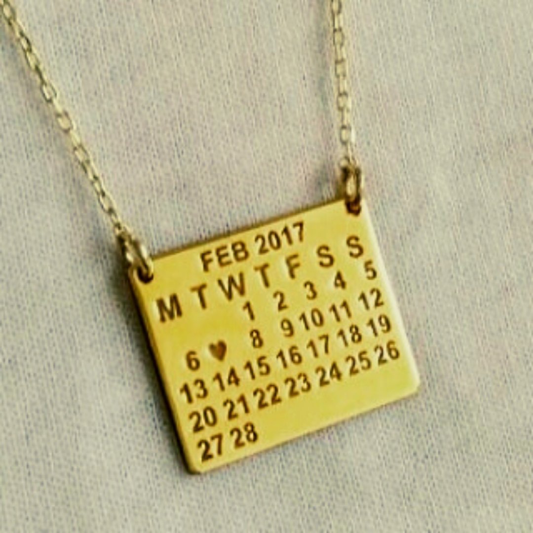 Tarih Kolye, Takvim Kolye | VoVeBoX | Gümüşten Gümüş